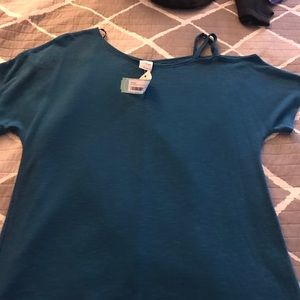 Jonesman cut out detail knit top Teal